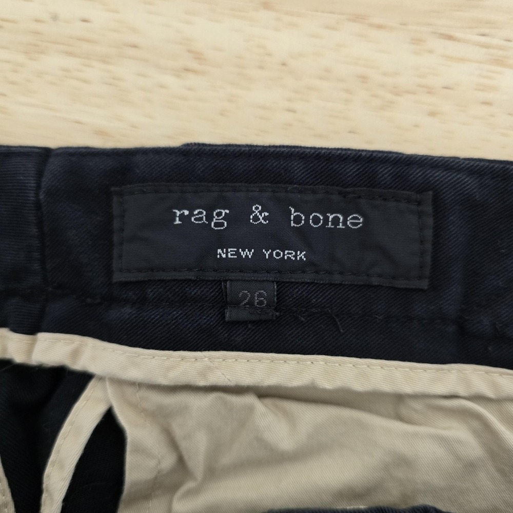 Rag & Bone Pants Womens 26 Black Slim‎ Straight Stretch USA Adjustable Waist - Picture 3 of 12